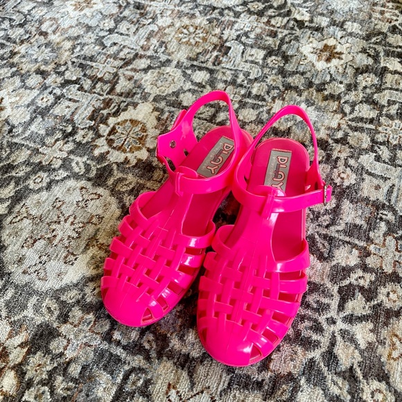 Play by Jeffery Campbell Neon Pink Jelly Sandals - Picture 4 of 10